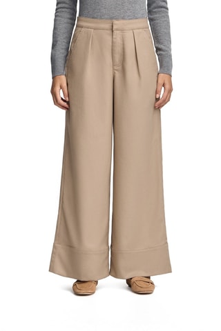 Relaxed Broek Hoge Taille - Bruin