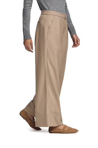 Relaxed Broek Hoge Taille - Bruin