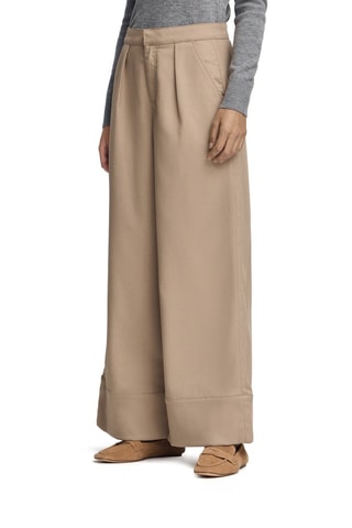 Relaxed Broek Hoge Taille - Bruin