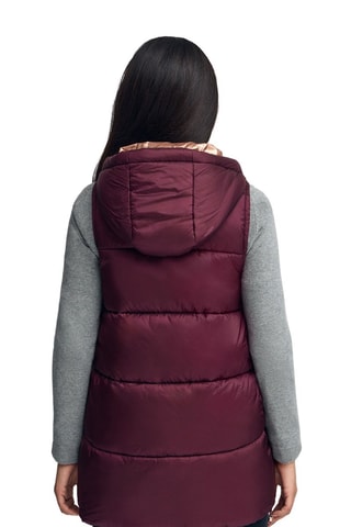 Bodywarmer met Capuchon - Rood en wit