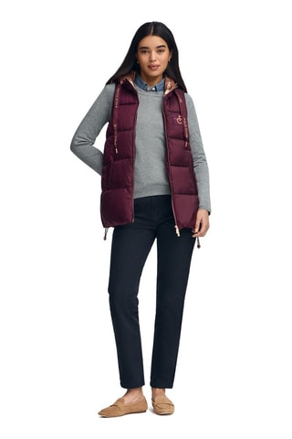 Bodywarmer met Capuchon - Rood en wit