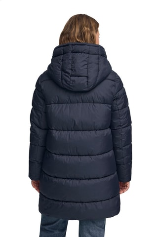 Dubbelzijdige lange gewatteerde jas - Blauw