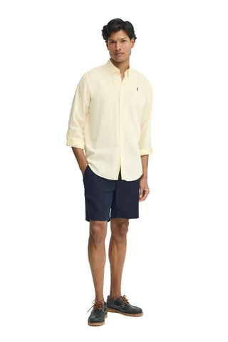 Chemise regular en lin - Jaune clair