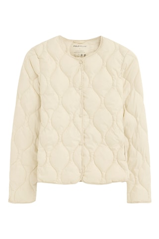 Gewatteerde Jas - Beige