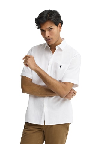 Chemise regular en lin - Blanc