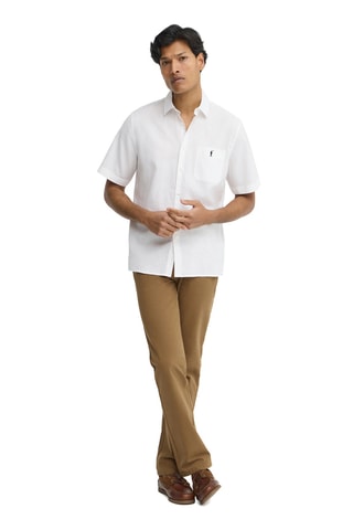 Chemise regular en lin - Blanc