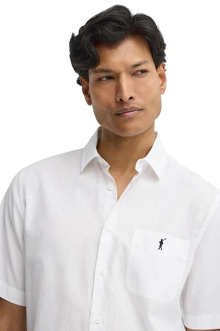 Chemise regular en lin - Blanc