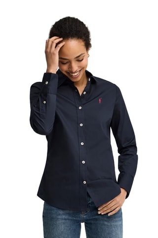 Blouse Slim Fit - Marineblauw