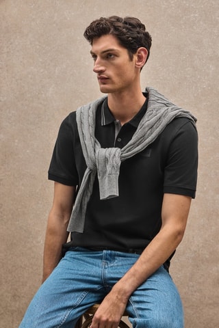 Polo loose - Zwart