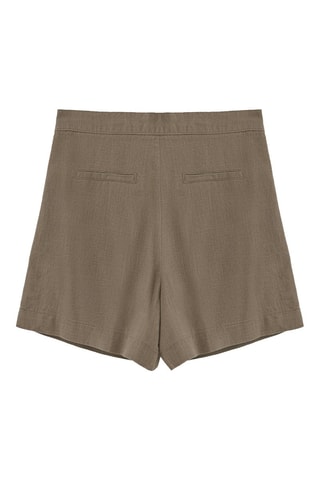 Linnen Short Relaxed Fit - Grijs