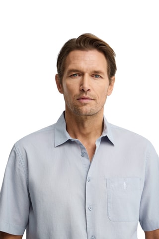 Chemise regular en lin - Bleu clair