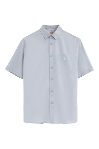 Chemise regular en lin - Bleu clair
