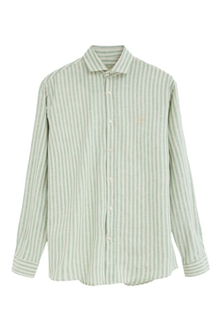 Chemise regular en lin - Vert