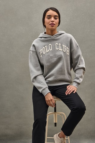 Sweater met Capuchon - Wit en grijs