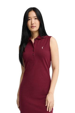 Polo-jurk - Bordeauxrood
