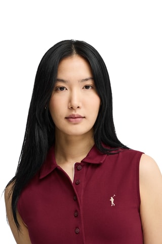 Polo-jurk - Bordeauxrood