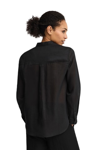 Ramie Blouse Loose - Zwart