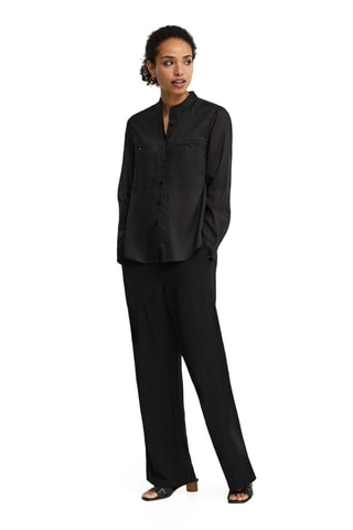 Ramie Blouse Loose - Zwart