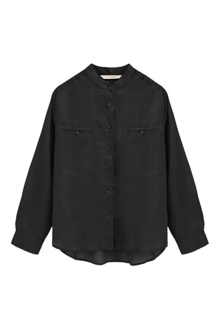 Ramie Blouse Loose - Zwart