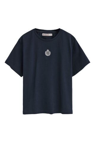 T-shirt Regular - Marineblauw