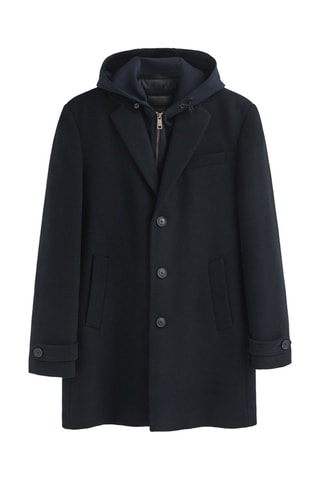 Manteau en laine - Bleu