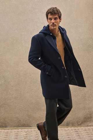 Manteau en laine - Bleu