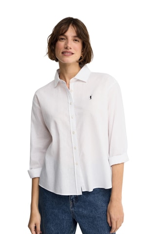 Linnen Blouse Loose - Wit