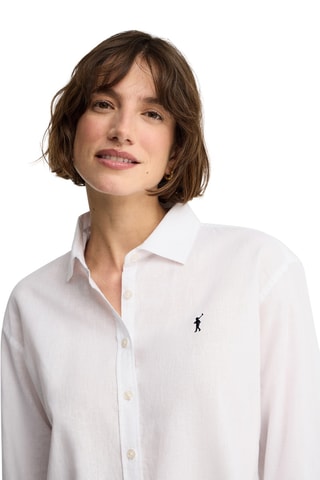 Linnen Blouse Loose - Wit