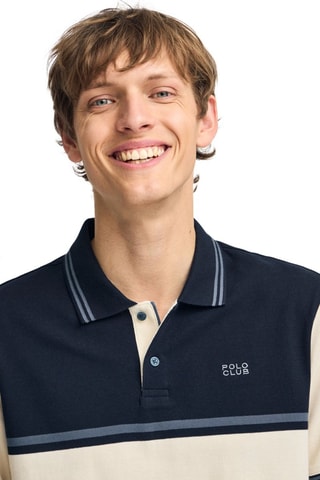 Polo Loose - Blauw en wit