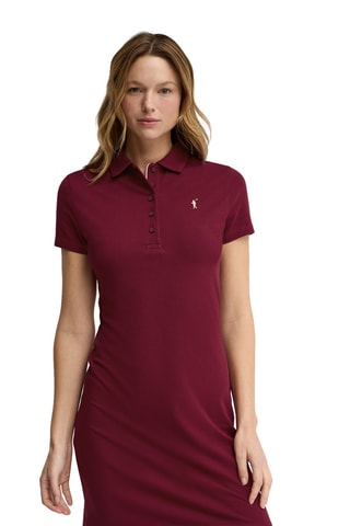 Polo-jurk - Bordeauxrood