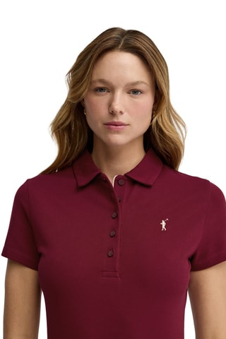Polo-jurk - Bordeauxrood