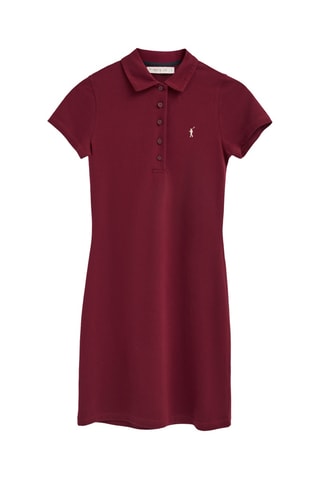 Polo-jurk - Bordeauxrood