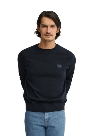 Pull en lin - Bleu marine