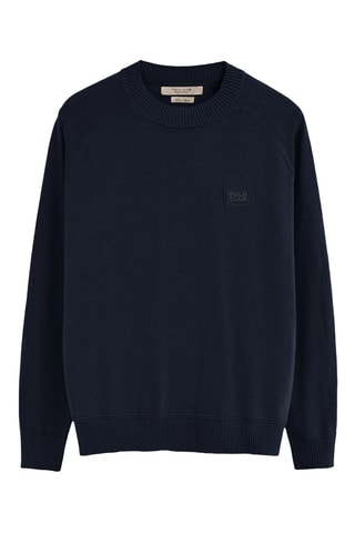 Pull en lin - Bleu marine