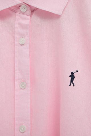 Linnen Blouse Loose - Roze