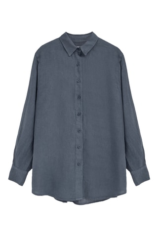 Linnen Blouse Relaxed - Blauw
