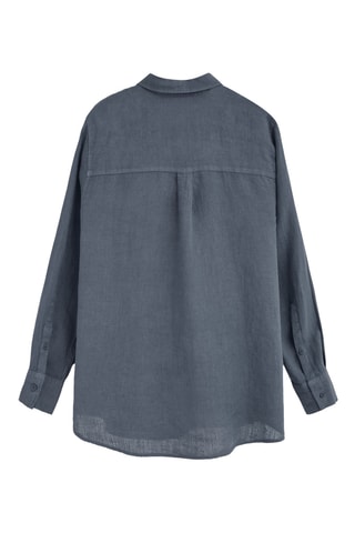 Linnen Blouse Relaxed - Blauw