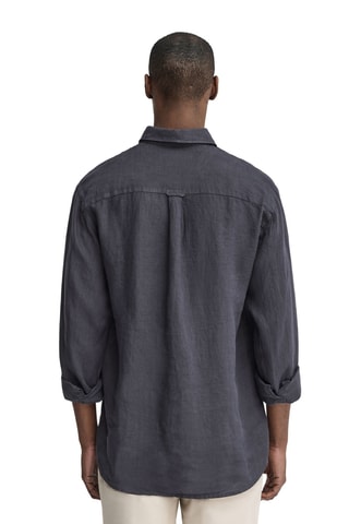 Chemise regular en lin - Bleu marine