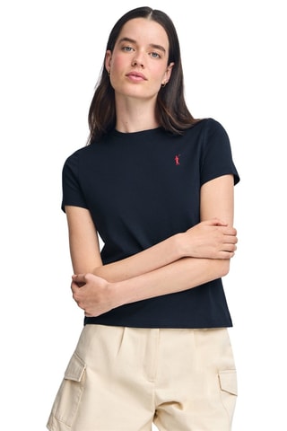 T-shirt Slim Fit - Blauw