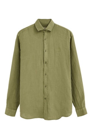 Chemise regular en lin - Vert