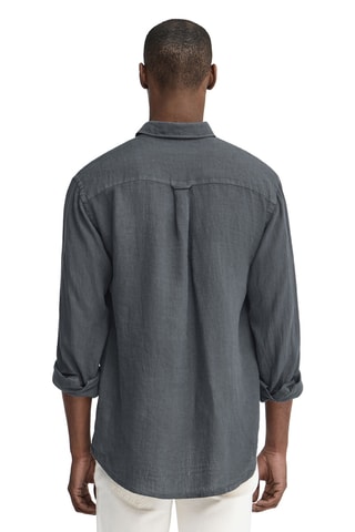 Chemise regular en lin - Gris foncé