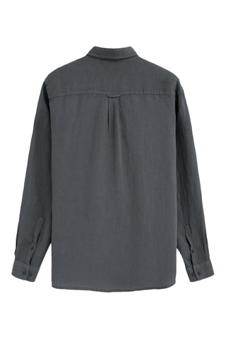 Chemise regular en lin - Gris foncé