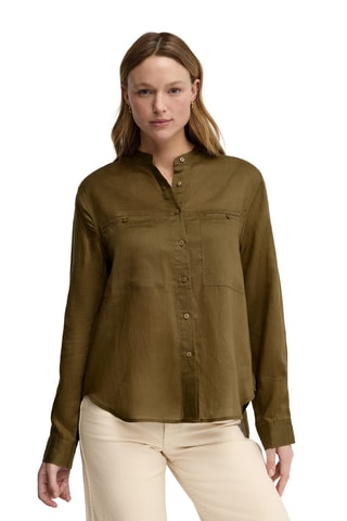 Ramie Blouse Loose - Kaki