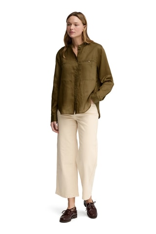 Ramie Blouse Loose - Kaki