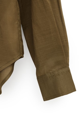 Ramie Blouse Loose - Kaki