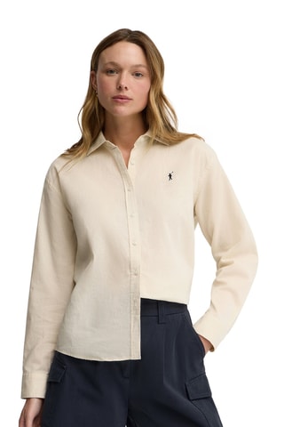 Linnen Blouse Loose - Beige
