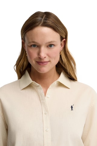 Linnen Blouse Loose - Beige