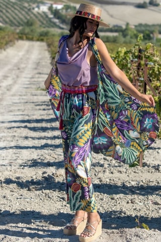 Gilet in seta - Viola