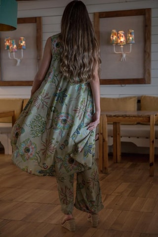 Gilet in seta - Verde