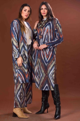 Cardigan lungo - Blu